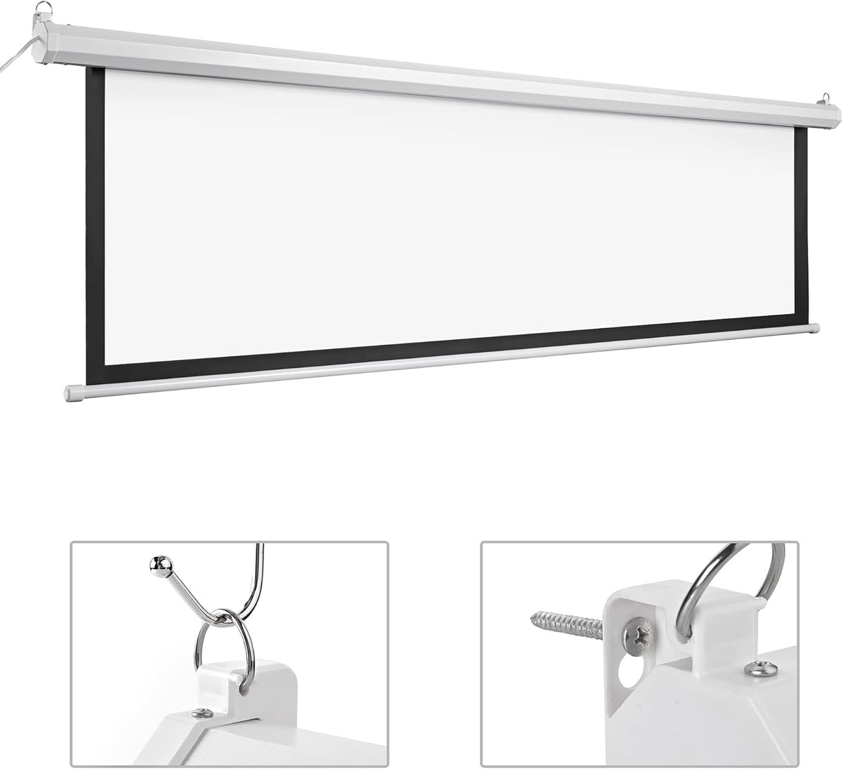 White 92 Diagonal 16:9 Projector Screen K4113
