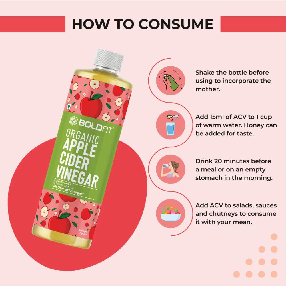 Organic Apple Cider Vinegar With Mother 500Ml V42813