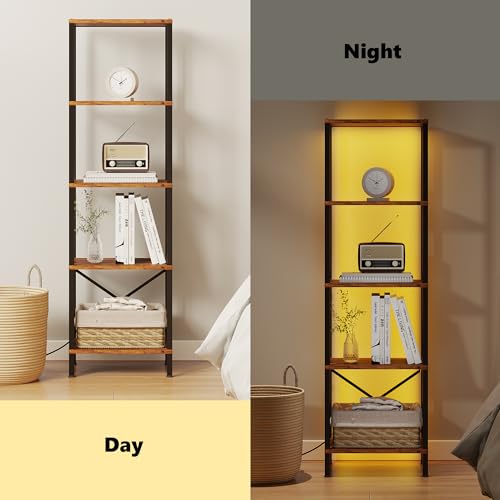 Black 6-Tier Steel Frame Bookshelf O62375