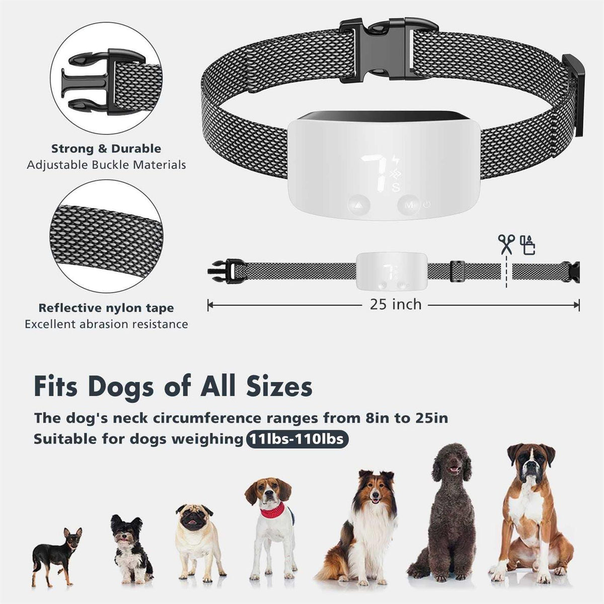 Rechargeable Anti Barking Training Collar A699886