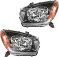 Black Bezel Headlight Assembly Pair for Toyota RAV4 S4443