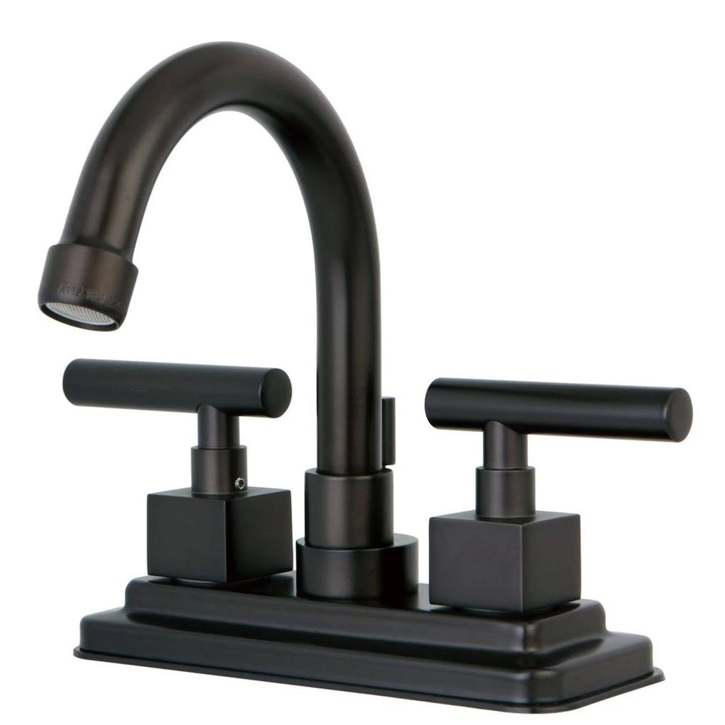 Oil Rubbed Bronze 4-Inch Centerset Lavatory Faucet with Brass Pop-Up U76423