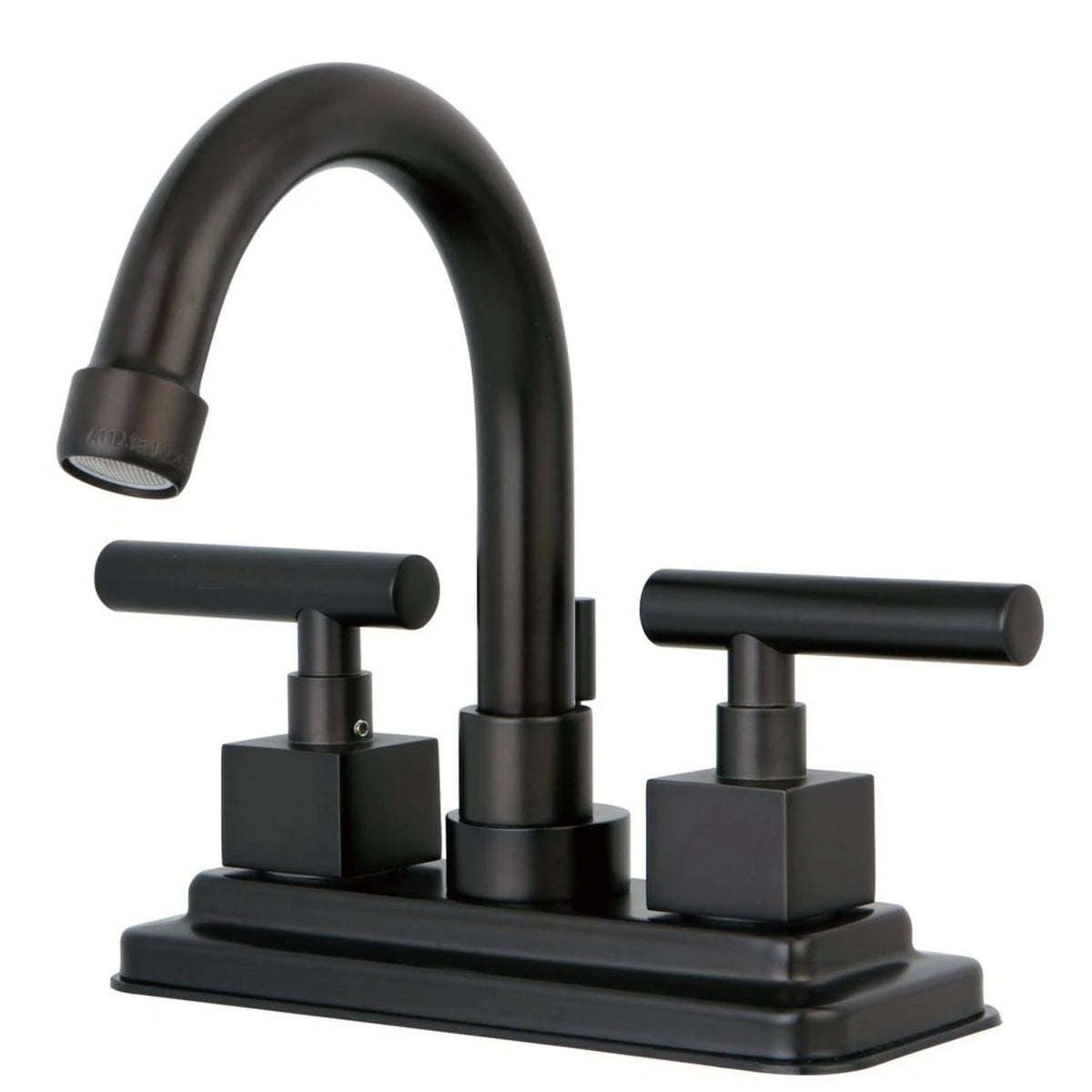 Oil Rubbed Bronze 4-Inch Centerset Lavatory Faucet with Brass Pop-Up U76423