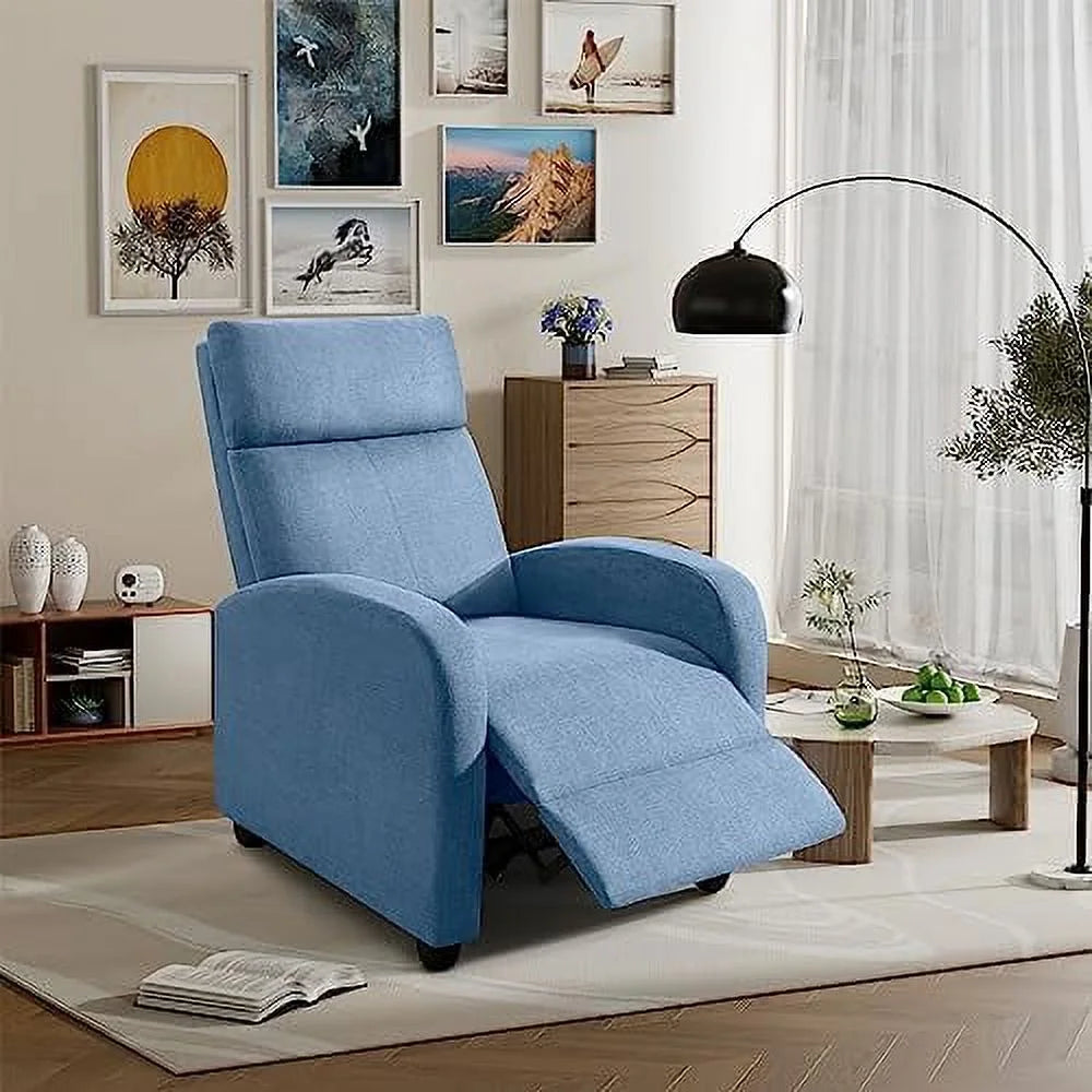 Gray Fabric Massage Recliner Chair with Footrest T388836