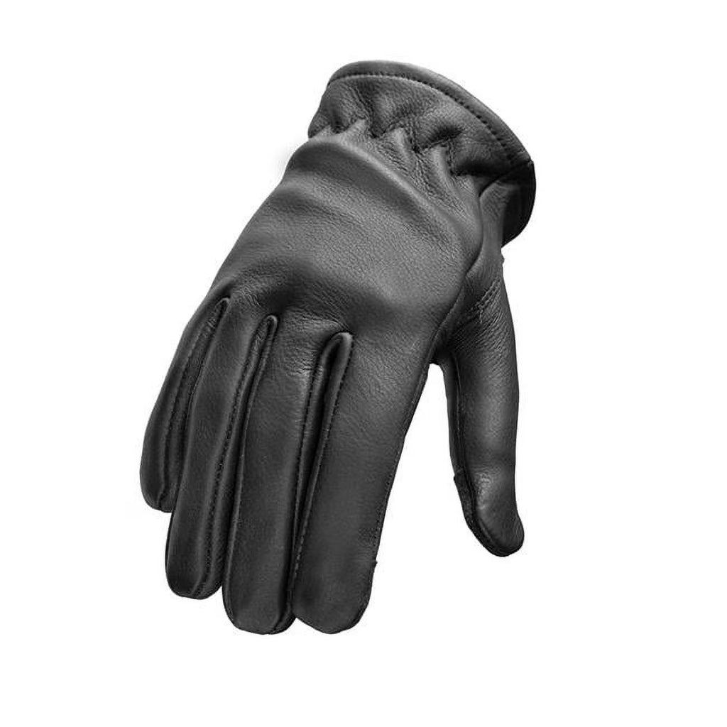 Black Leather Motorcycle Gloves G7949