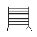 Matte Black 10 Cylindrical Brushed Bars Freestanding Towel Warmer H860