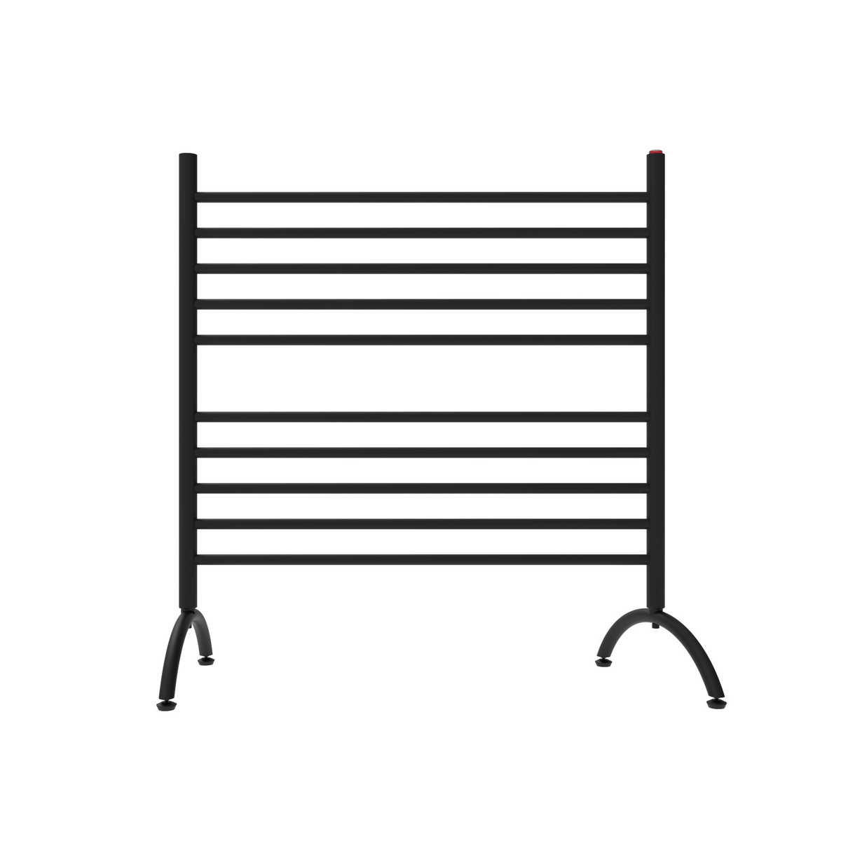 Matte Black 10 Cylindrical Brushed Bars Freestanding Towel Warmer H860