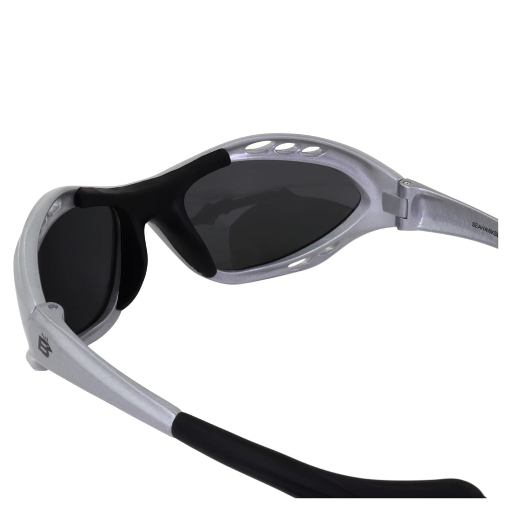 2 Pairs Padded Polarized Sunglasses w/Strap Silver w/Smoke Lens Black w/Pink Mirror Lens X918761