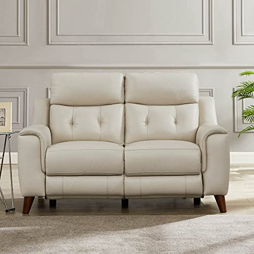 Vanilla Top Grain Leather Power Recline Sofa O622