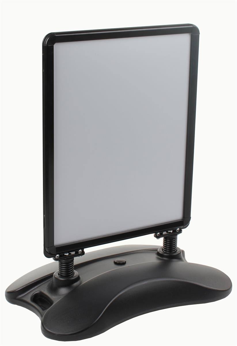 Black 22x28-Inch Double-Sided Wheeled Sidewalk Sign Frame I903495