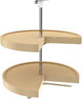 Almond Polymer Pie-Cut Cabinet Lazy Susan 2-Shelf T195