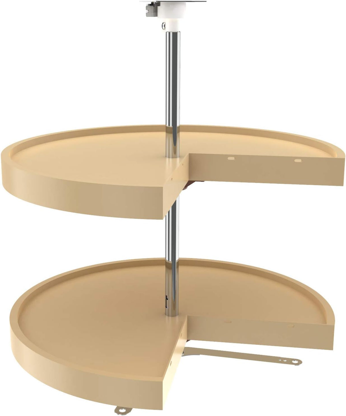 Almond Polymer Pie-Cut Cabinet Lazy Susan 2-Shelf T195