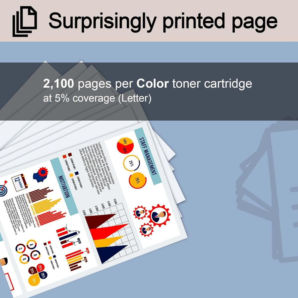 1 Pack Yellow Toner Cartridge for HP Printers U19243