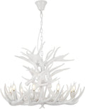 White Antler Chandelier L145305