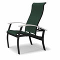 Patio Dining Chair Textured Black Forest Green White R199