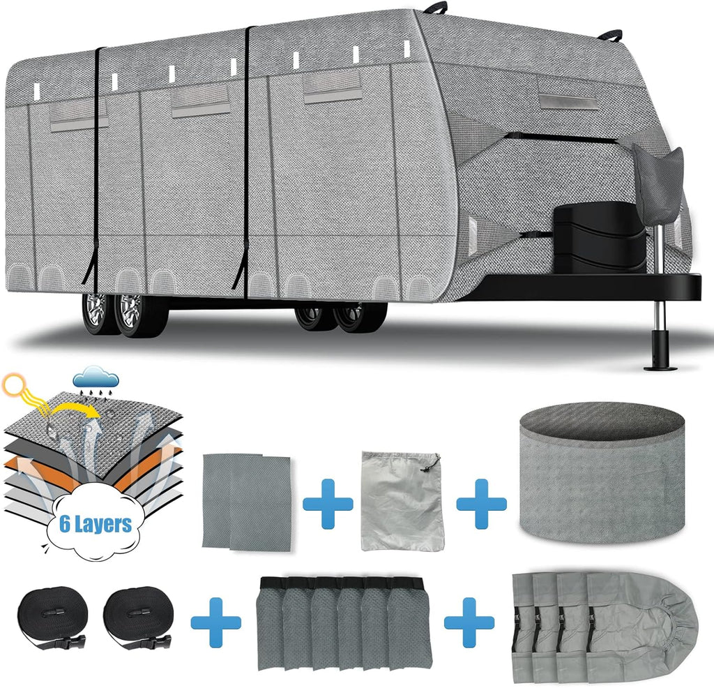 6 Layers Windproof UV Resistant RV Cover 27'1''-30' D854913