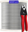 1/8 T316 Stainless Steel Cable with Cutter, 600FT 7 x 7 Strands Wire Rope O88191