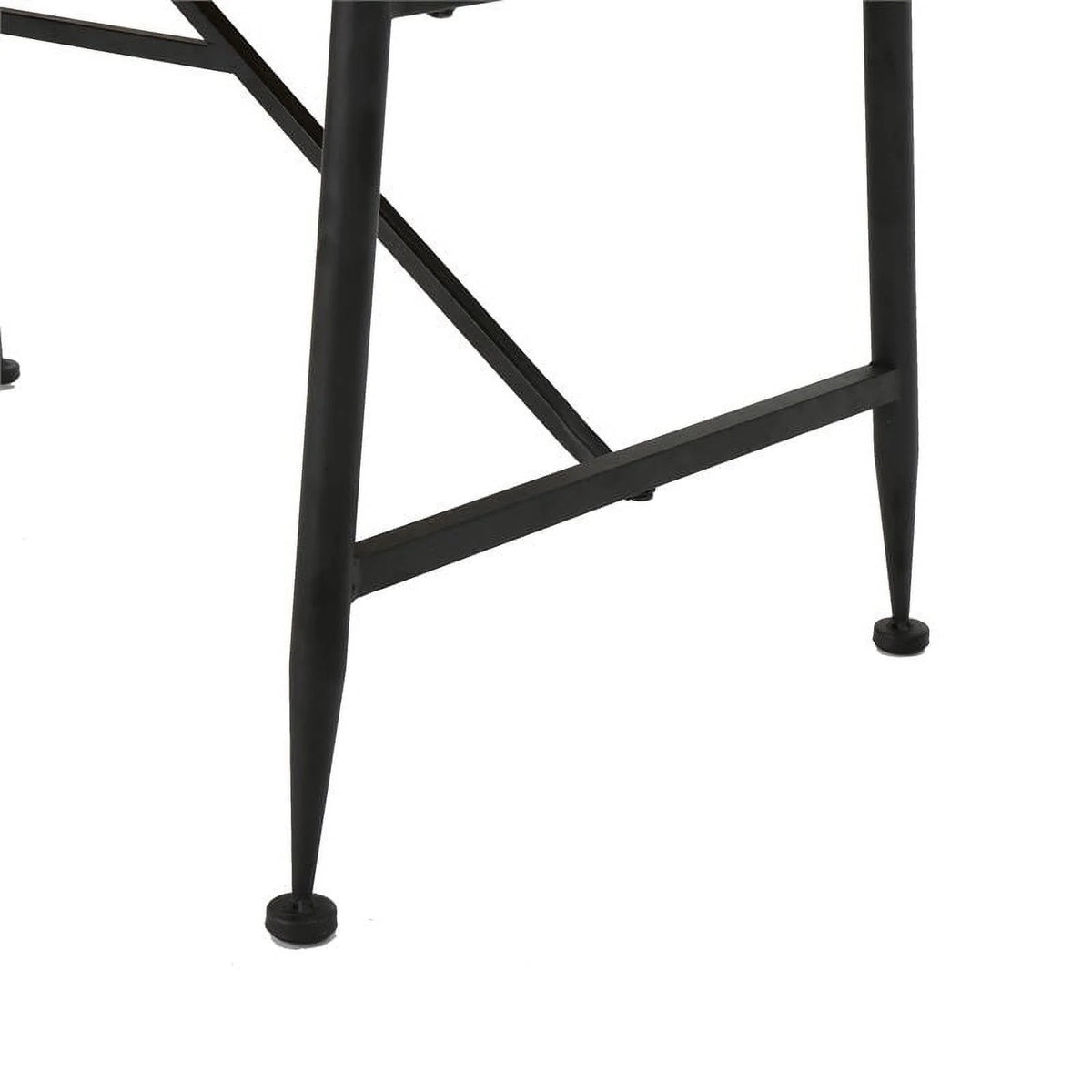 Brown Black Acacia Wood and Iron Coffee Table D756