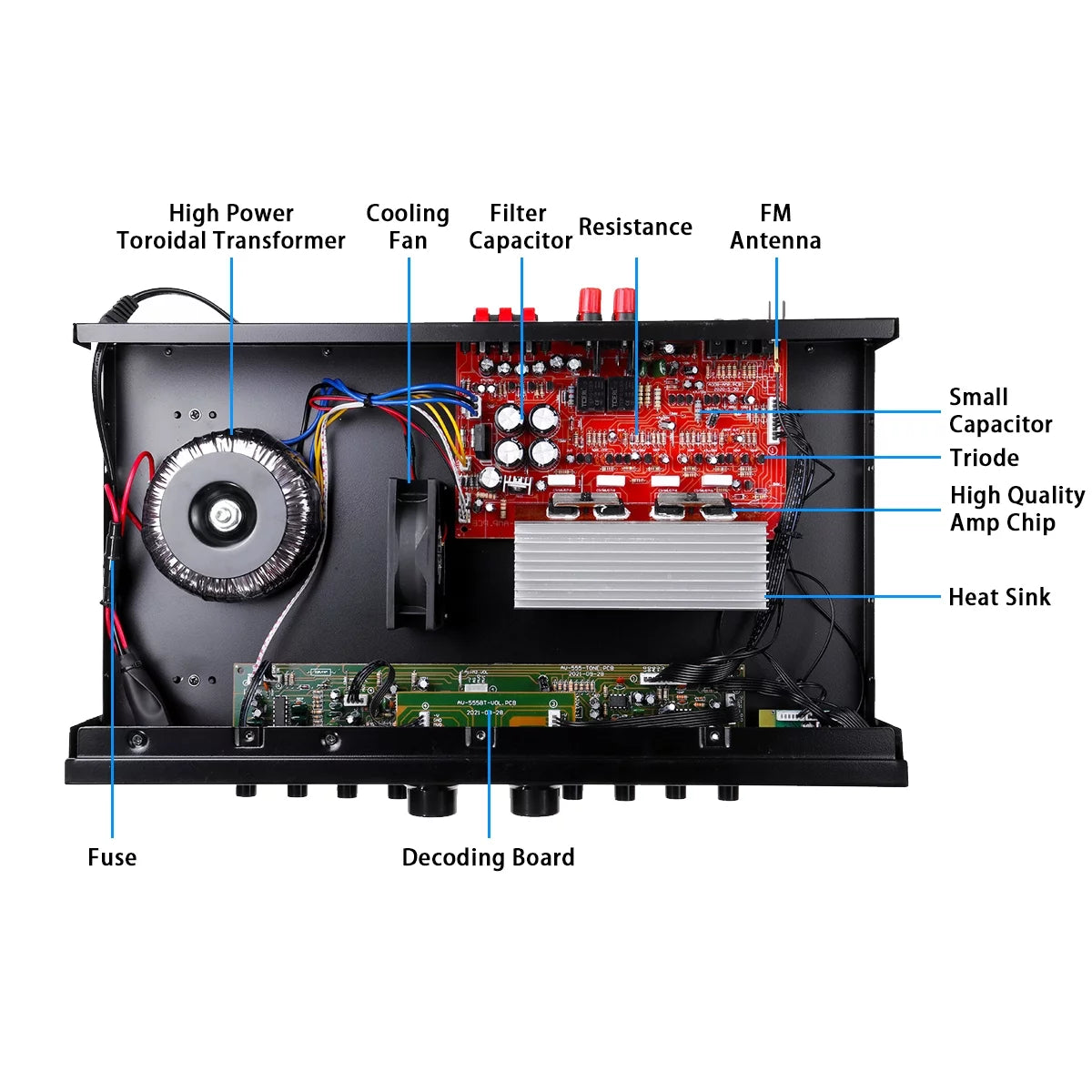 4000W Bluetooth Surround Sound Audio Power Amplifier Y122875