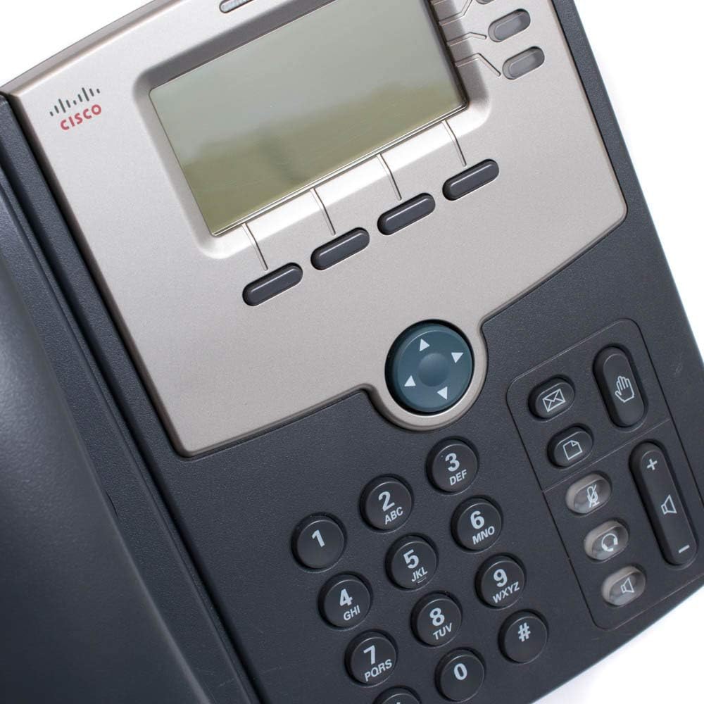 4-Line IP Phone with 2-Port Switch, PoE and LCD Display, Silver, Grey (Renewed) Pack of 2 I56486