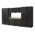 7 Piece Heavy Duty Welded Steel Garage Storage System in Black C221353