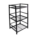 Black 3 Shelves Metal Bookcase E543