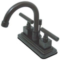 Oil Rubbed Bronze 4-Inch Centerset Lavatory Faucet with Brass Pop-Up U76423