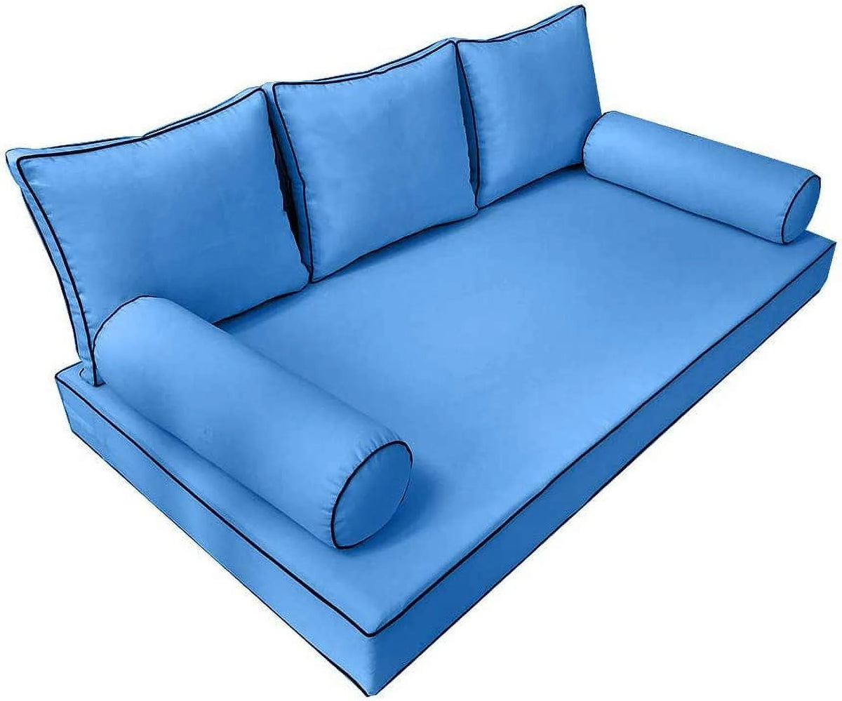 Outdoor Daybed Mattress Bolster Backrest Cushion Covers A711095