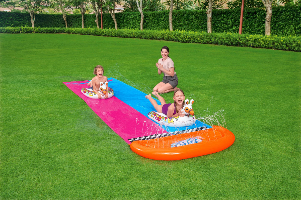 16' Double Race Water Slide with Two Surf Riders S626
