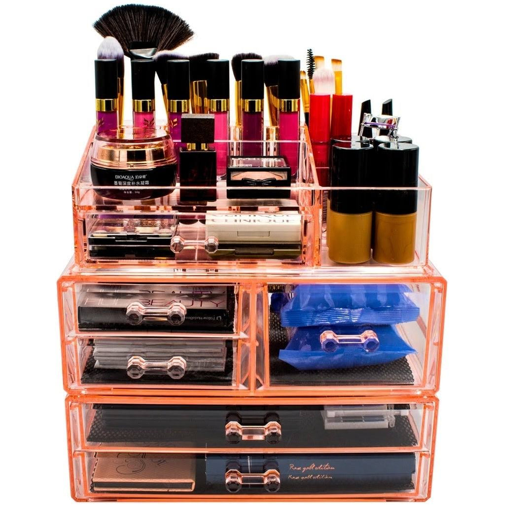Makeup Storage Case Set Large Display Pink N1931