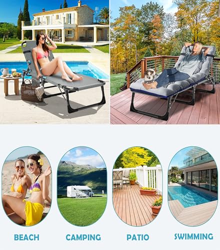 Oversized Folding Camping Cot with Mat & Carrying Bag R118
