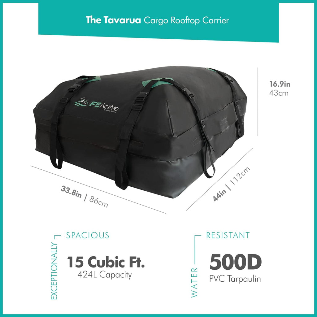 15 Cubic ft. Waterproof Roof Cargo Carrier with Straps Z954230