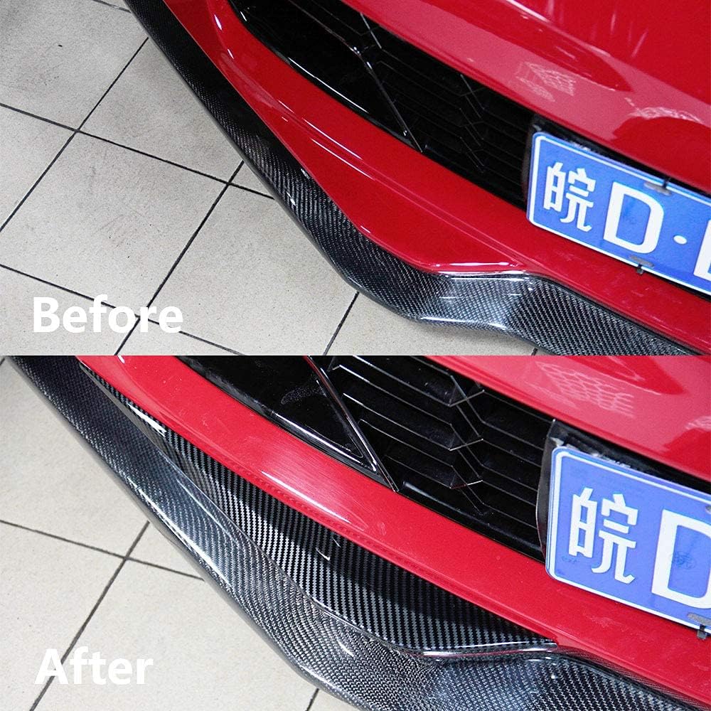 Carbon Fiber Look Cover Trims Front Bumper Bottom Corner for 2014 2015 2016 2017 2018 Chevrolet Corvette C7 E5187