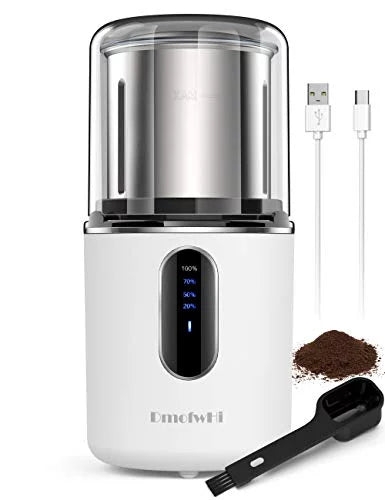 Cordless Electric Coffee Grinder with Stainless Steel Blade and Removable Bowl T826