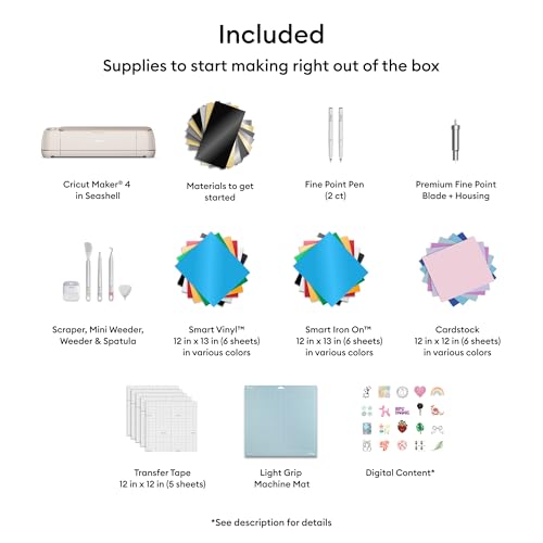 Smart Cutting Machine with Smart Vinyl, Cardstock, Transfer Tape, Iron On HTV, Mat, Pens, Tool Kit R23683