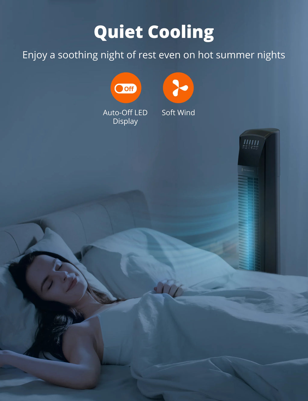 Bladeless Oscillating Tower Fan with Remote T28608