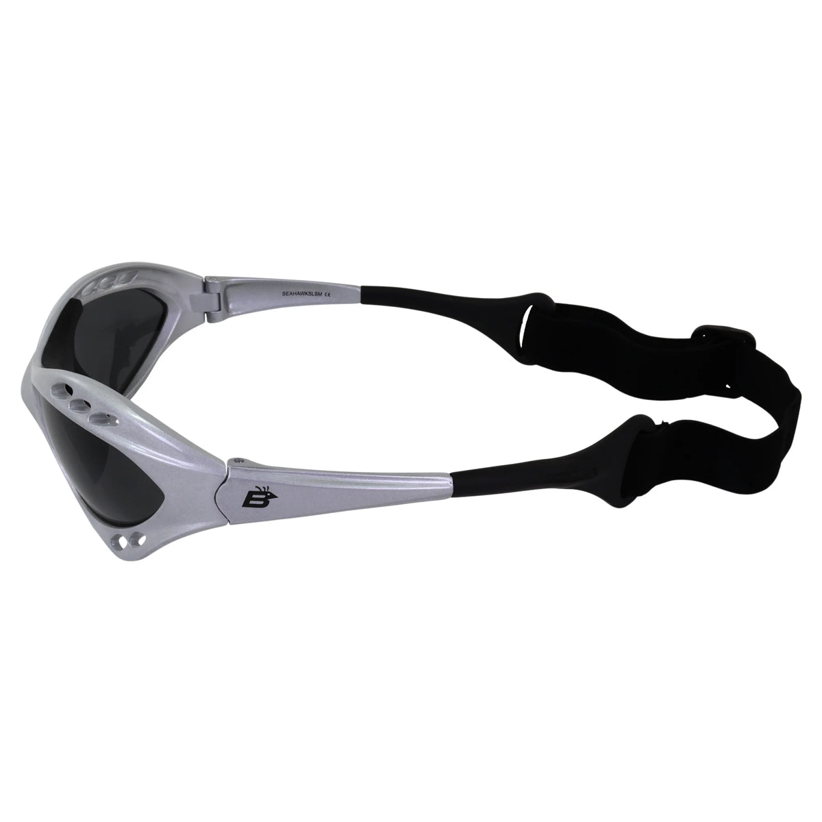 2 Pairs Padded Polarized Sunglasses w/Strap Silver w/Smoke Lens Black w/Pink Mirror Lens X918761