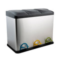 45 Liter 3 Compartment Stainless Recycle Bin O70272