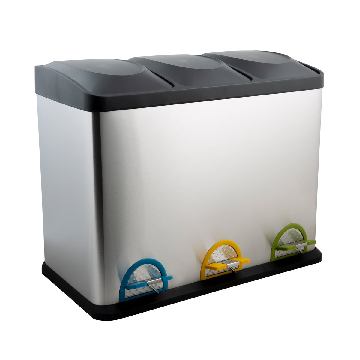 45 Liter 3 Compartment Stainless Recycle Bin O70272