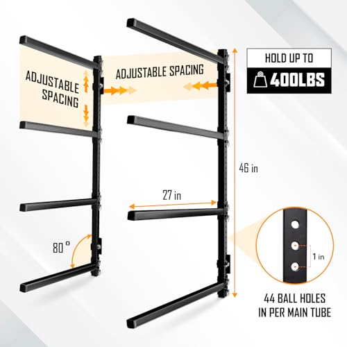 Kayak Wall Mount Rack 400lbs 4 Adjustable Levels O585