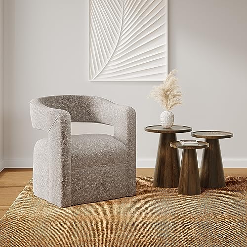 Set of 3 Solid Hardwood Round Nesting Tables D28985