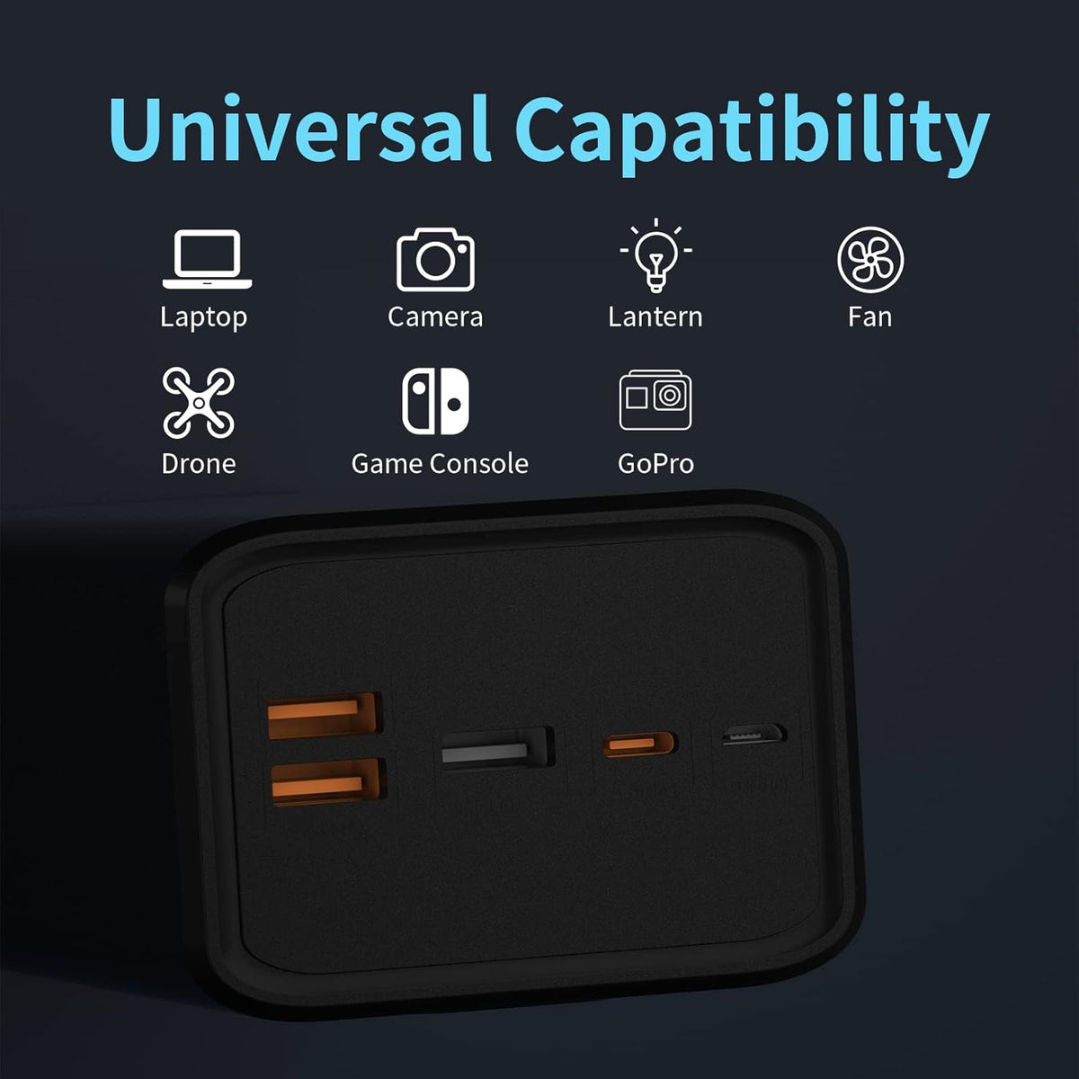 57000mAh Power Bank, 20W PD USB C & 22.5W QC Fast Charging, 4 Outputs & 2 Inputs, LED Display, Pack of 2 X818