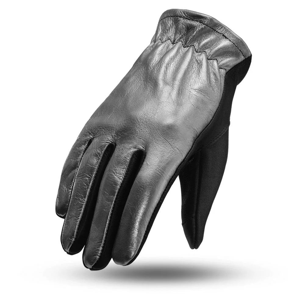 Black Leather Motorcycle Gloves G7949