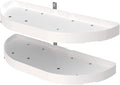 White 31-Inch Polymer 2-Tier Lazy Susan Kitchen Cabinet Organizer I786366