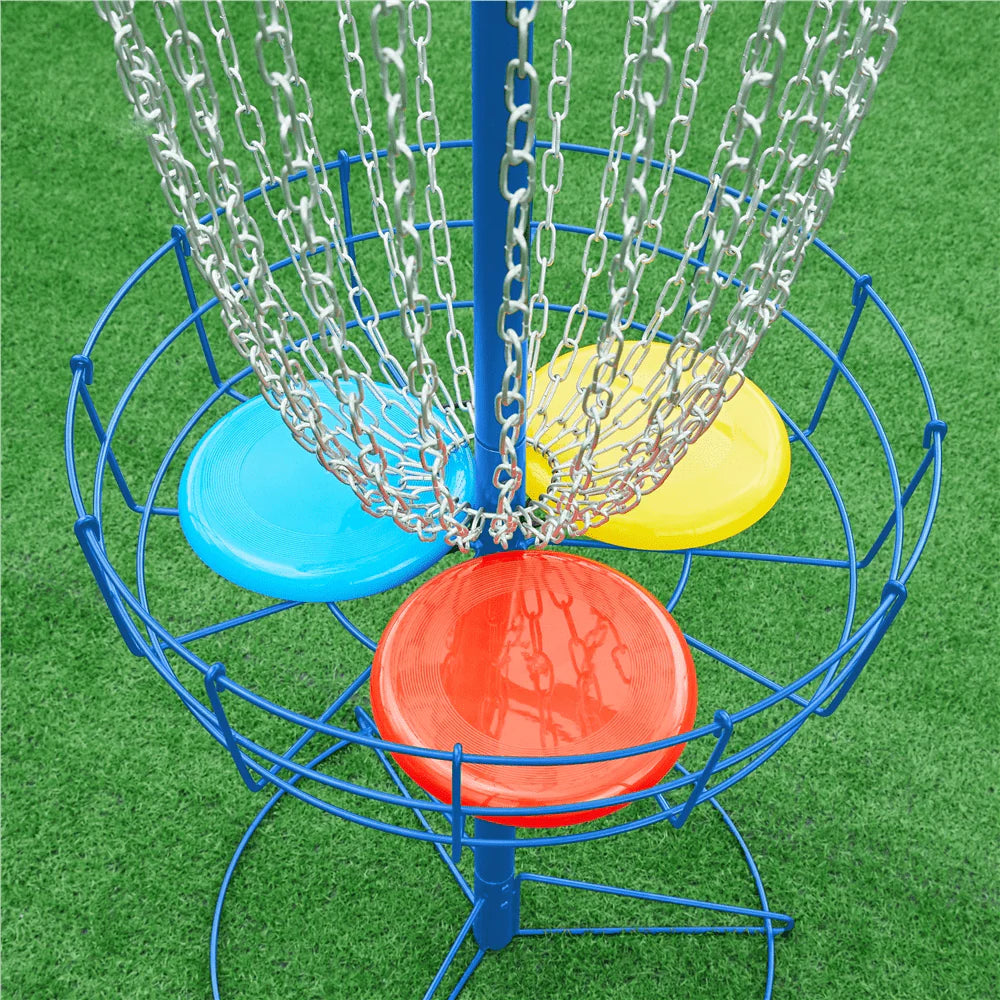 Portable Disc Golf Basket with 3 Discs and Carrying Bag T22993