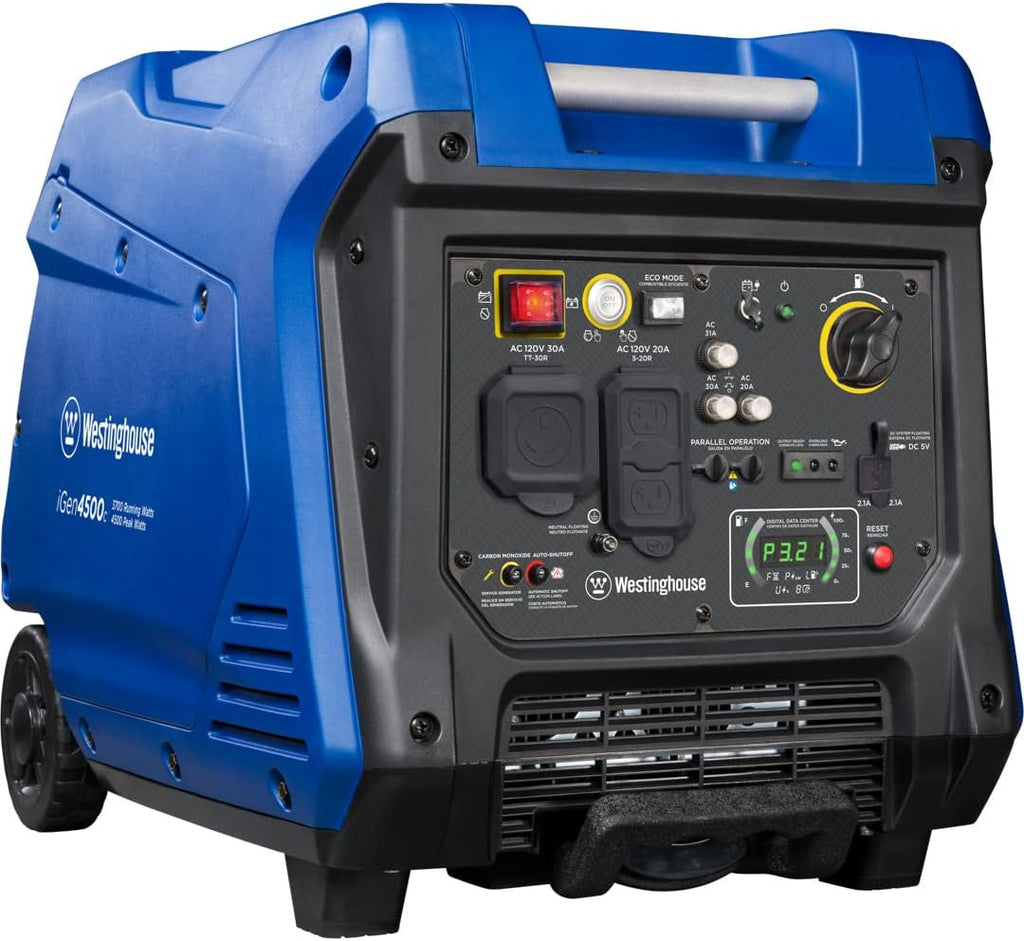 Portable Inverter Generator 4500 Peak Watts Gas Powered Electric Start Z481737