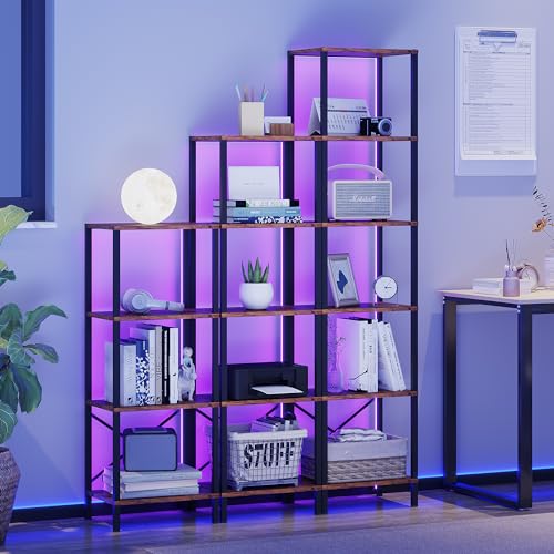 Black 6-Tier Steel Frame Bookshelf O62375