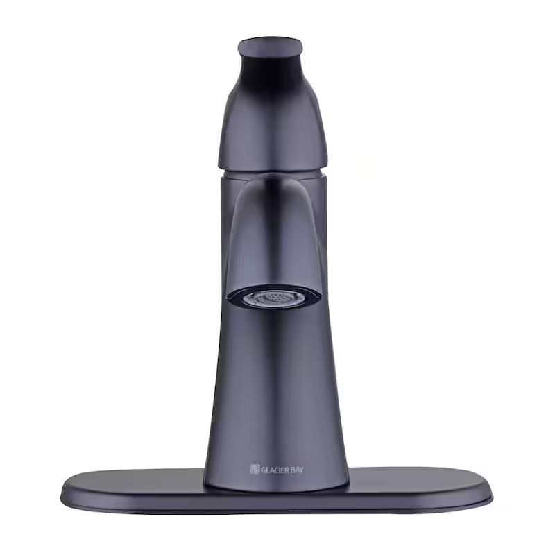 Single Handle Single Hole Bathroom Faucet Matte Black Y8594