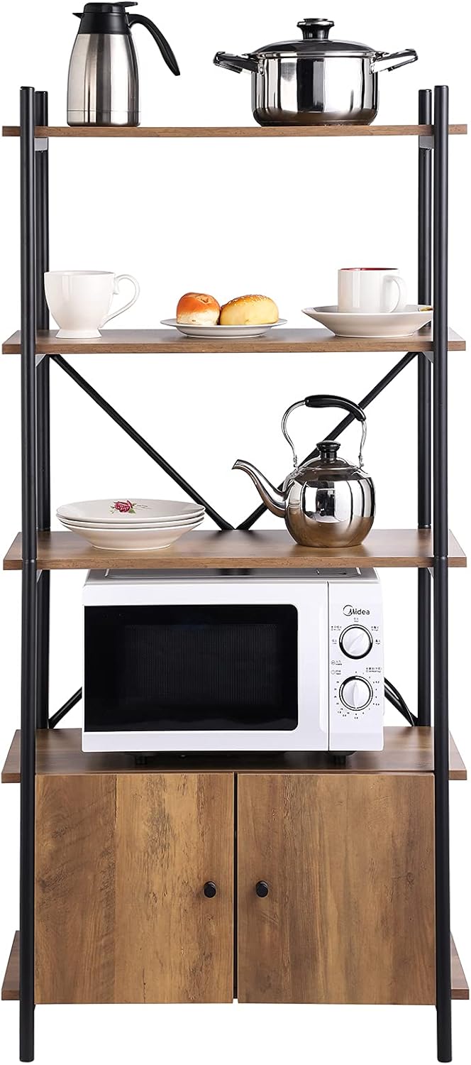 4-Tier Kitchen Storage Shelf with Cabinet R76339