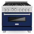 36 in. Gas Range with Blue Gloss Door J610